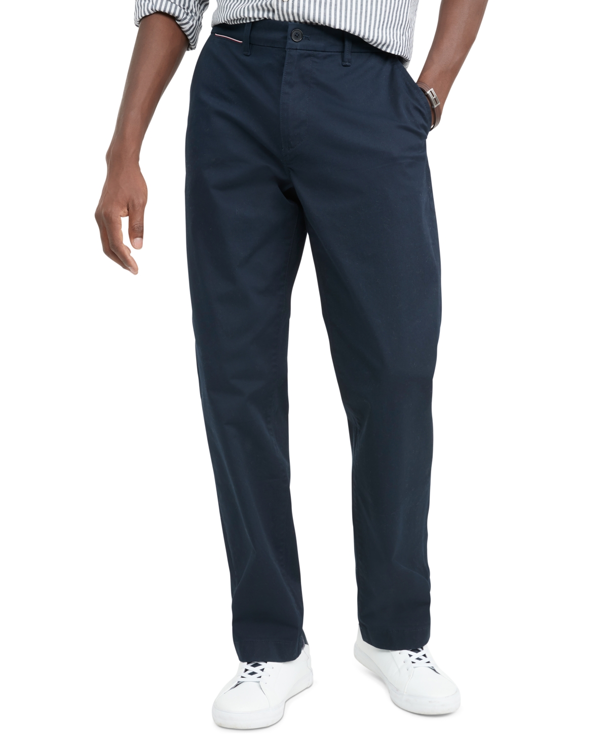 Tommy Hilfiger Men's Th Flex Stretch Custom-fit Chino Pant, Created For Macy's In Desert Sky