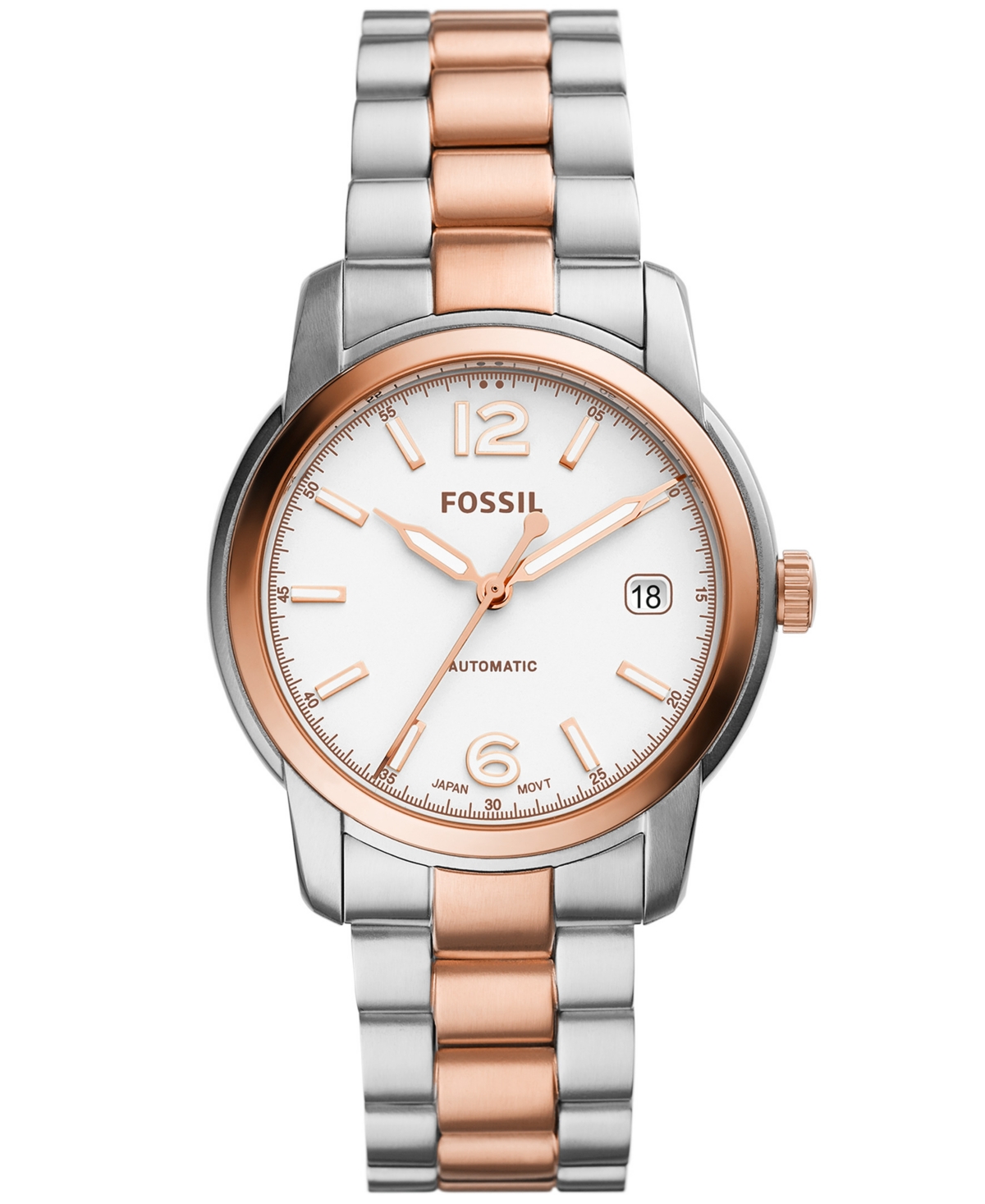 Fossil Women's Heritage Automatic Two Tone Stainless Steel Watch 38mm