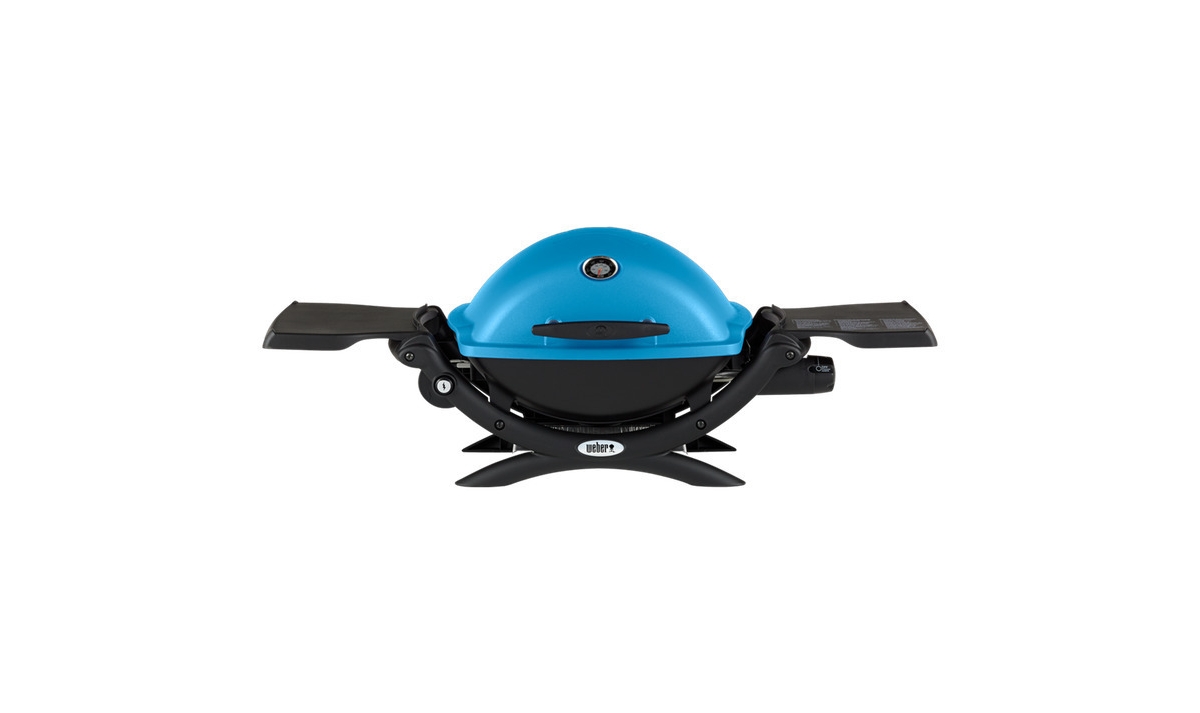 Q 1200 Liquid Propane Grill (Blue) With Adapter Hose And Cover - Blue