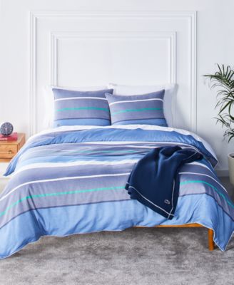 Lacoste Unity Comforter Set Collection Bedding In Blue