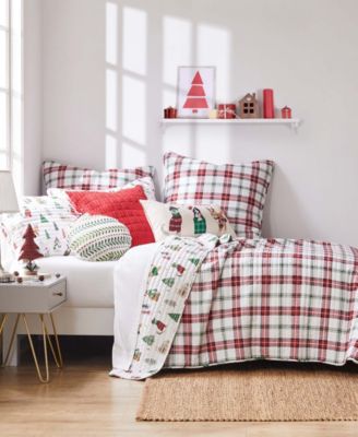 Meowy Christmas Reversible 3-Pc. Quilt Set, Full/Queen