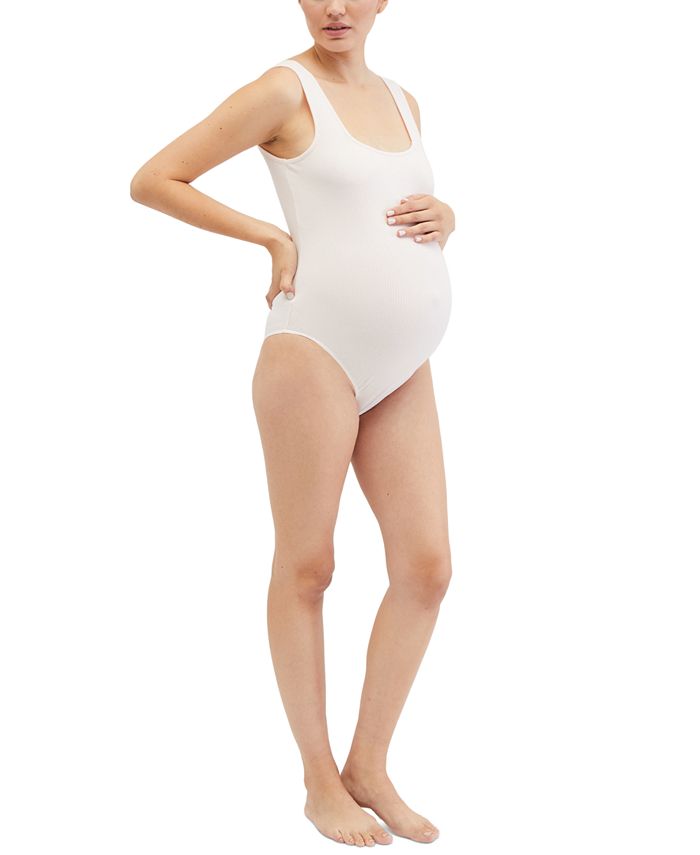 Motherhood Maternity SquareNeck Ribbed Maternity Bodysuit Macy's