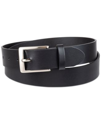 Club Room Men's Square-Buckle Cut-Edge Leather Belt, Created for Macy's ...