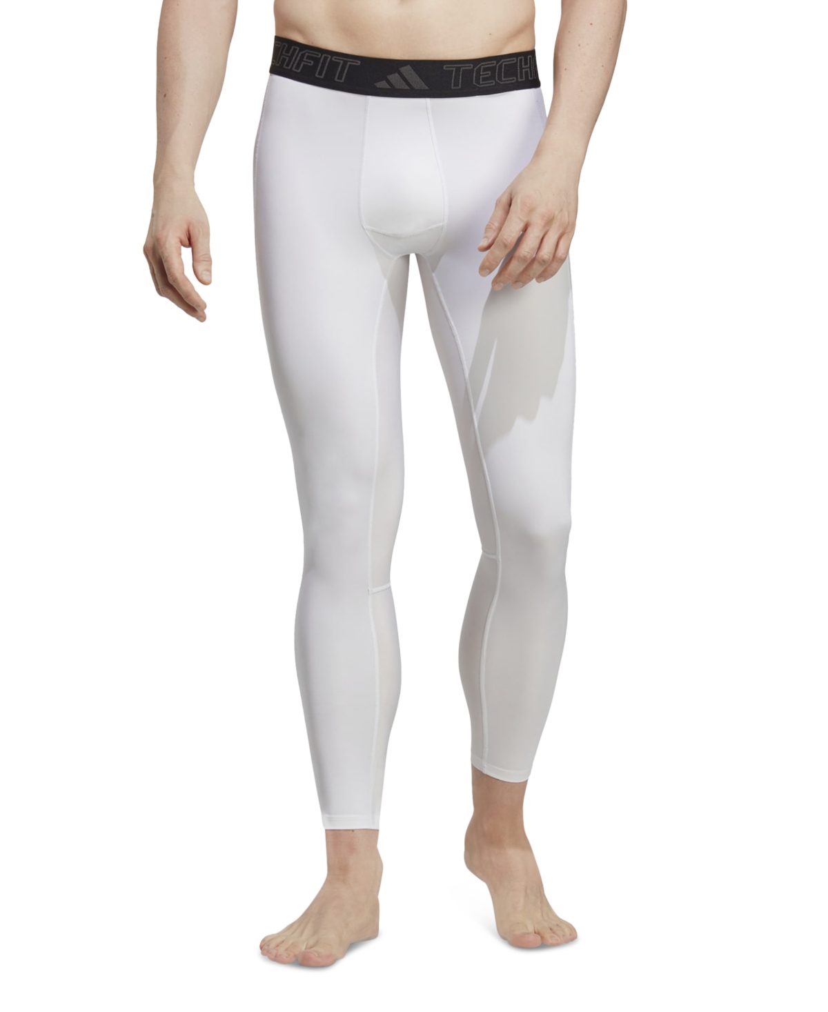 Shop Adidas Originals Men's Techfit Performance Training Long Tights In White