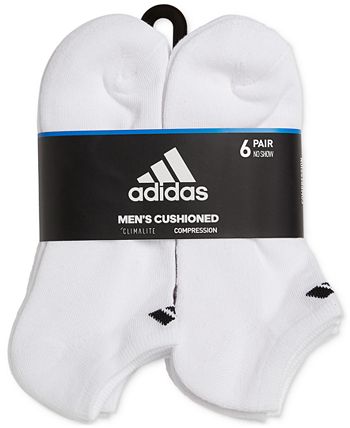 adidas Men's Cushioned Athletic 6-Pack No Show Socks & Reviews ...