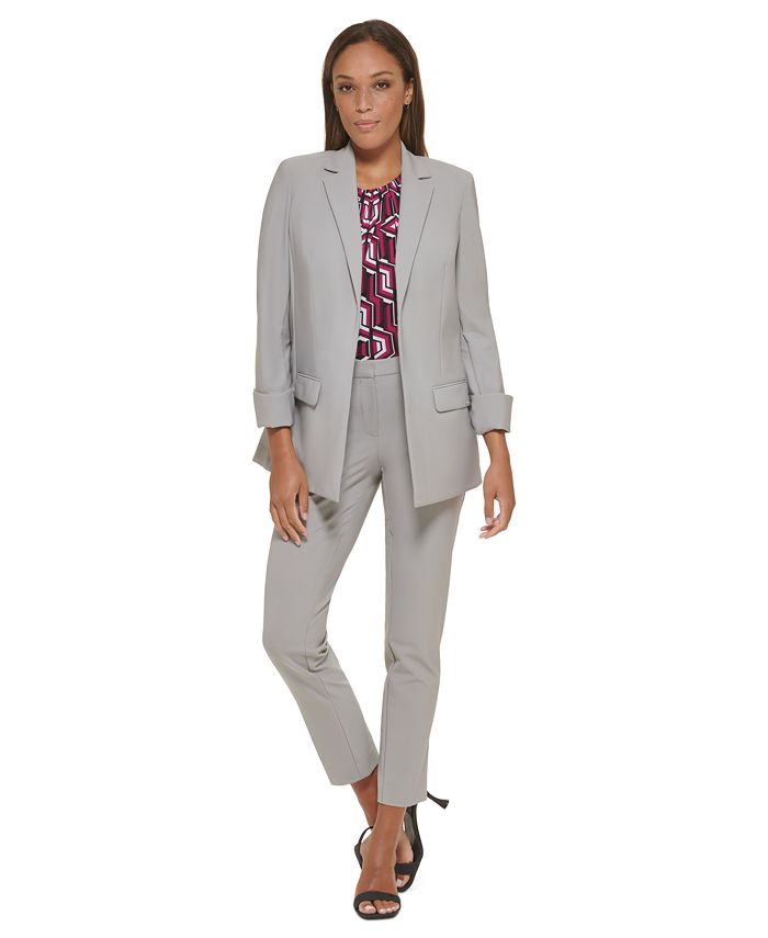 Calvin Klein Infinite Stretch Blazer and Slim Leg Pant & Reviews - Wear to  Work - Women - Macy's