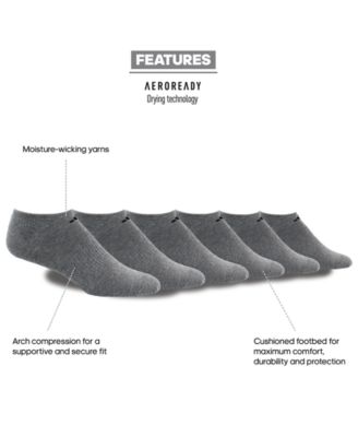 Men's Cushioned Athletic 6-Pack No Show Socks