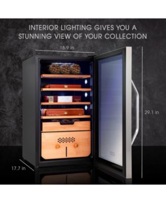 400 Cigar Humidor, Cigar Humidifier & Cigar Box W/Hygrometer