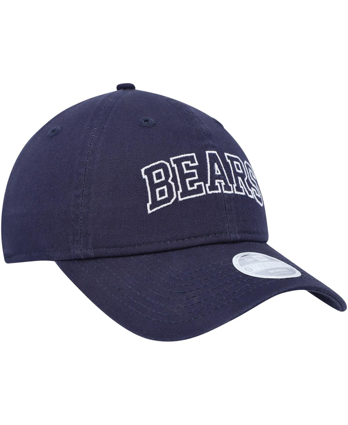 Shop New Era Women's  Navy Chicago Bears Collegiate 9twenty Adjustable Hat