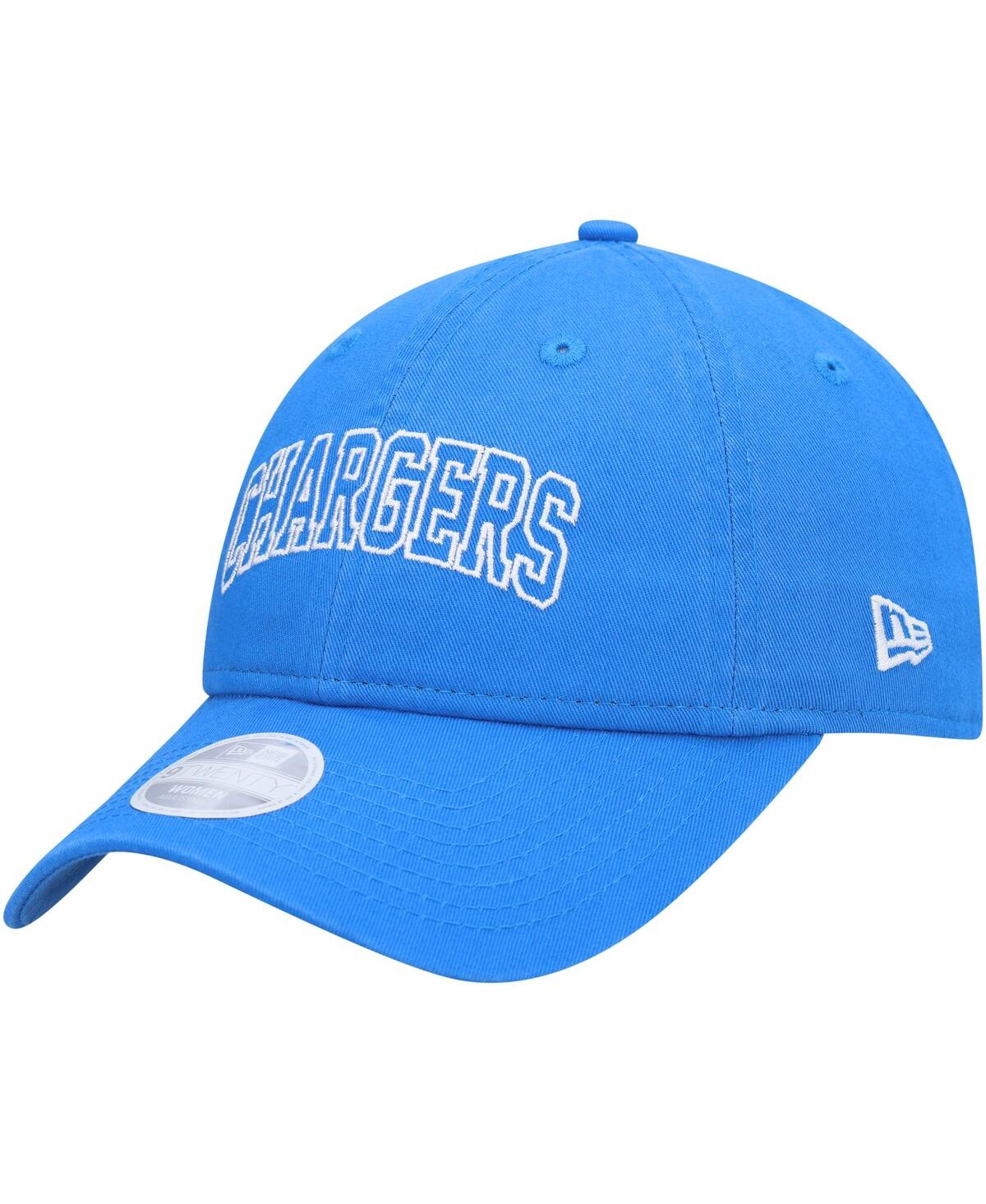 Shop New Era Women's  Powder Blue Los Angeles Chargers Collegiate 9twenty Adjustable Hat