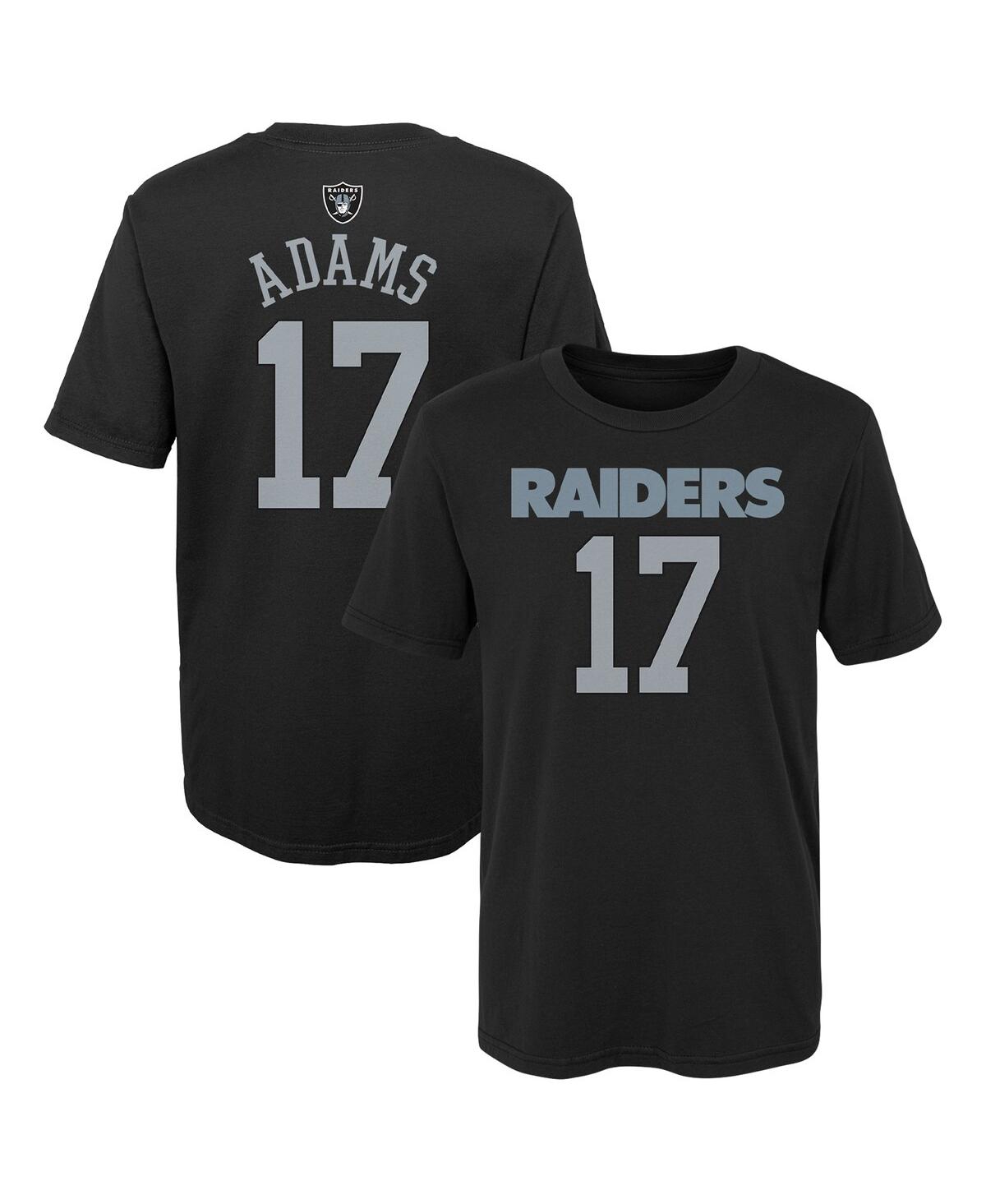 Outerstuff Babies' Little Boys And Girls Davante Adams Black Las Vegas Raiders Mainliner Player Name And Number T-shirt