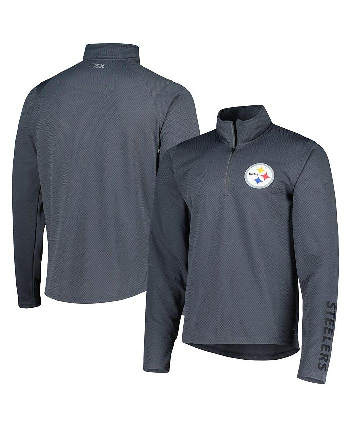 MSX by Michael Strahan Men's Charcoal Pittsburgh Steelers Quarter-Zip ...