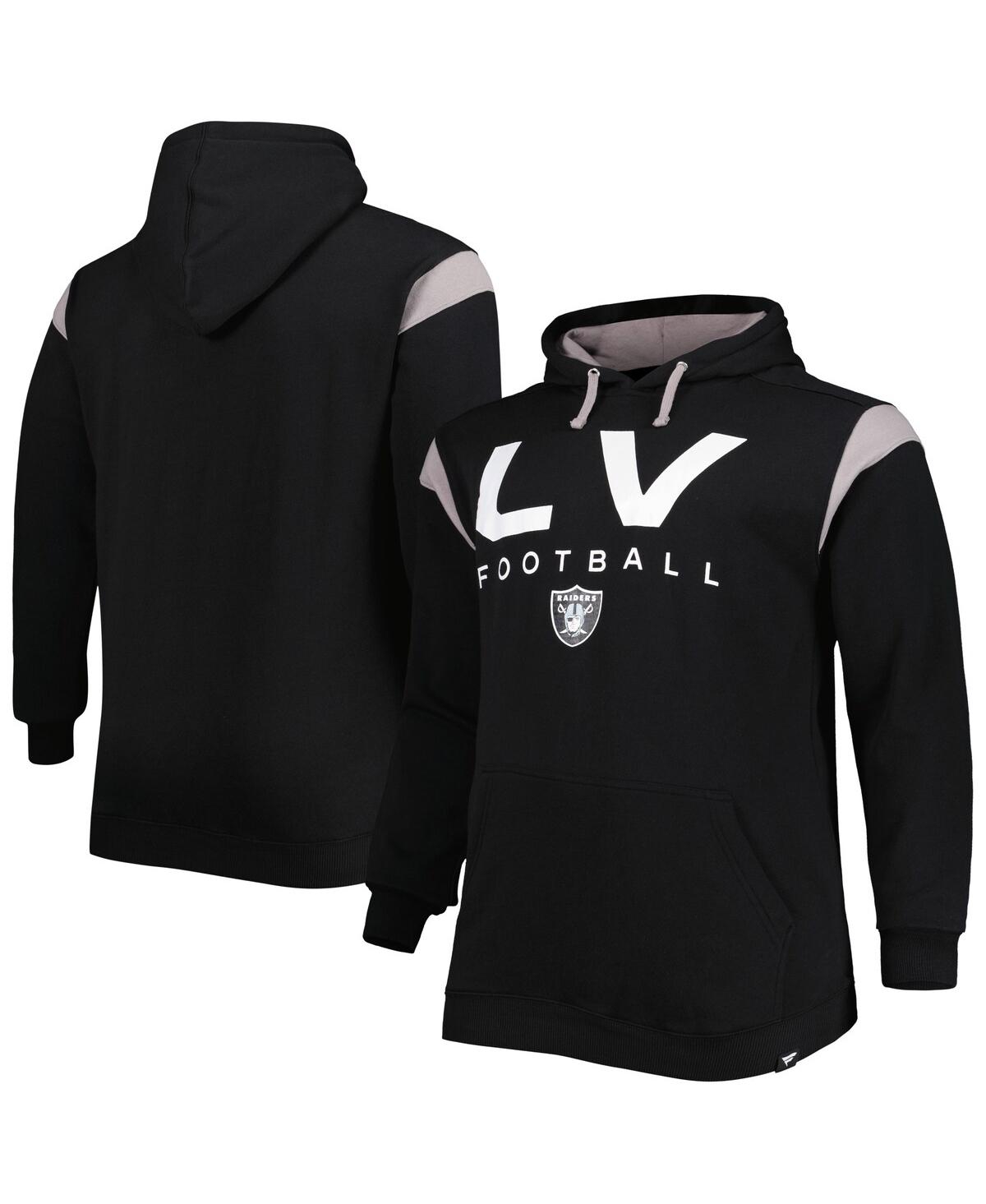Fanatics Branded Black Las Vegas Raiders Big & Tall Call The Shots Pullover Hoodie In Black