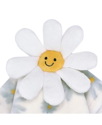 Sweet Daisy Lovey White Flower Plush Security Blanket