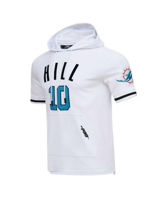 Men's Tyreek Hill White Miami Dolphins Player Name and Number Hoodie T-shirt