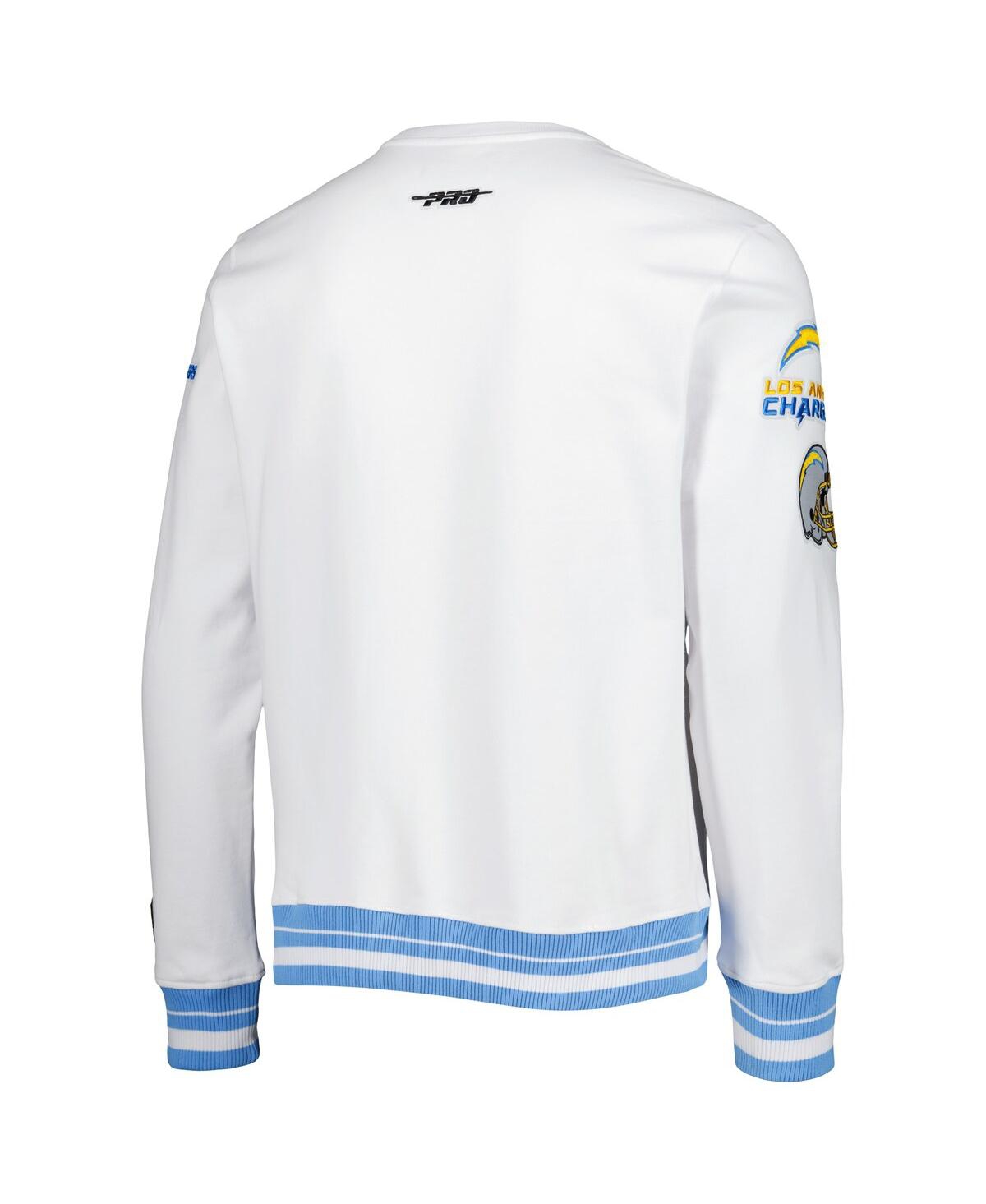Shop Pro Standard Men's La Chargers  White Mash Up Pullover Sweatshirt
