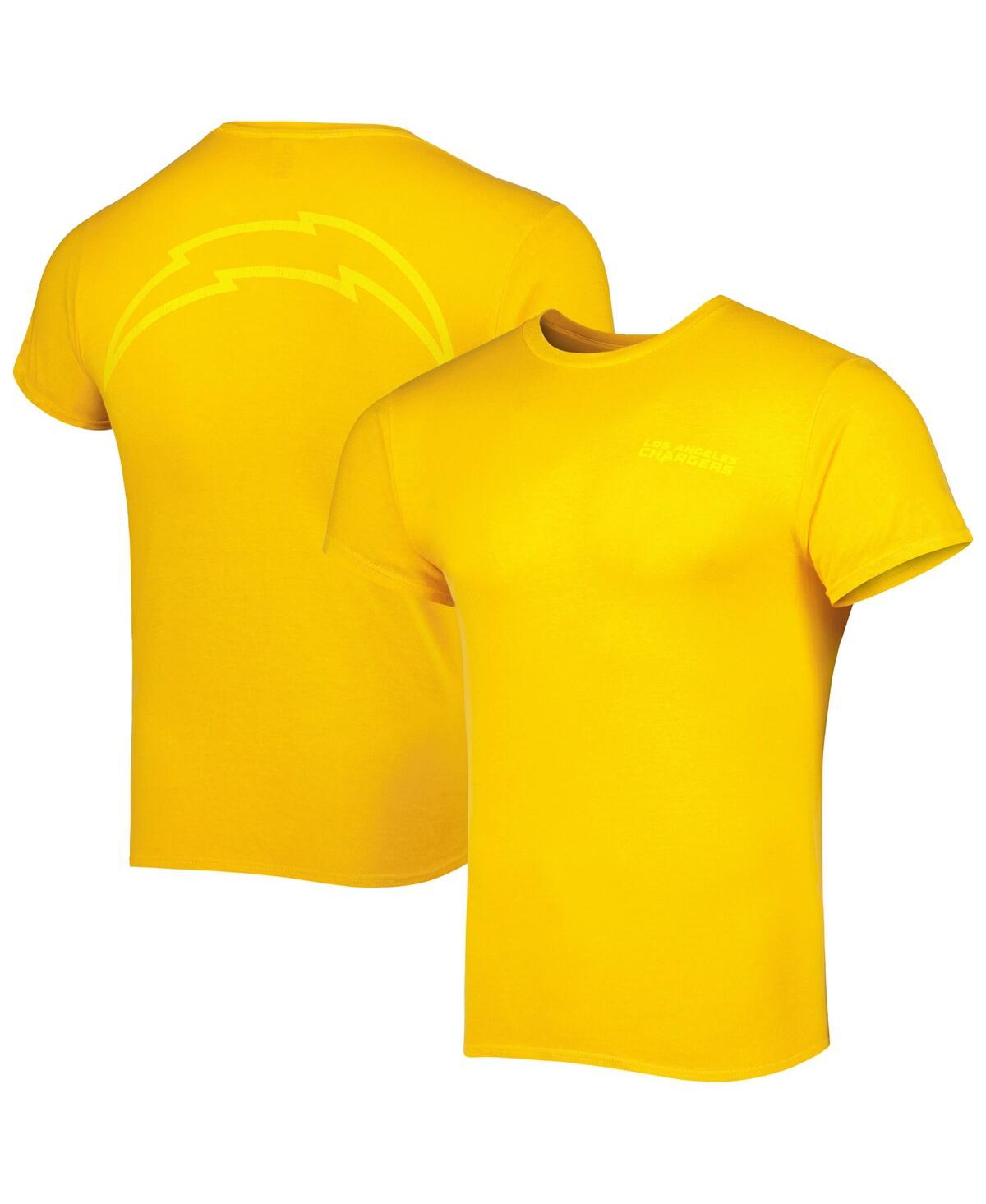 Shop 47 Brand Men's ' Gold Los Angeles Chargers Fast Track Tonal Highlight T-shirt