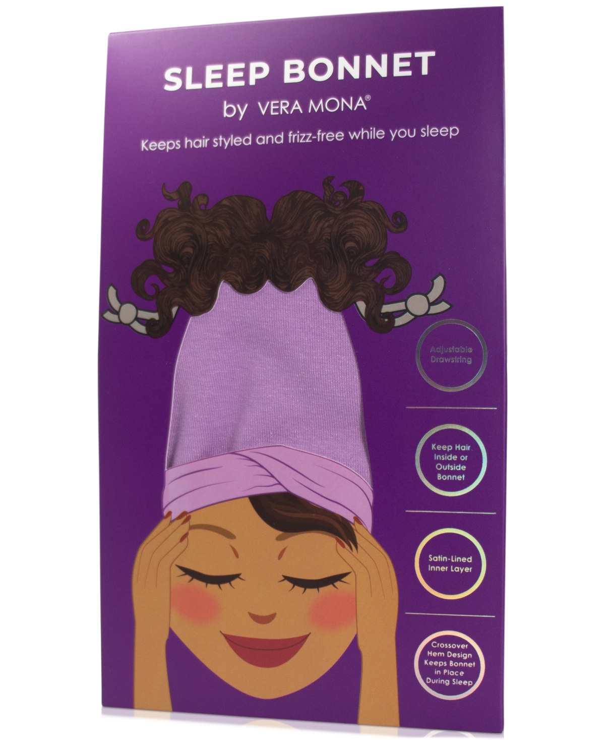 Vera Mona Sleep Bonnet In Purple