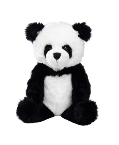 Детская мягкая игрушка Lambs & Ivy Lucky 11" Plush Panda, цвет: Чёрный