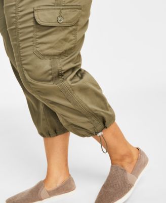 Plus Size Cargo Capri Pants