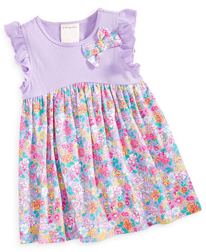 First Impressions - Toddler Girls Lavender Fields Knit Dress