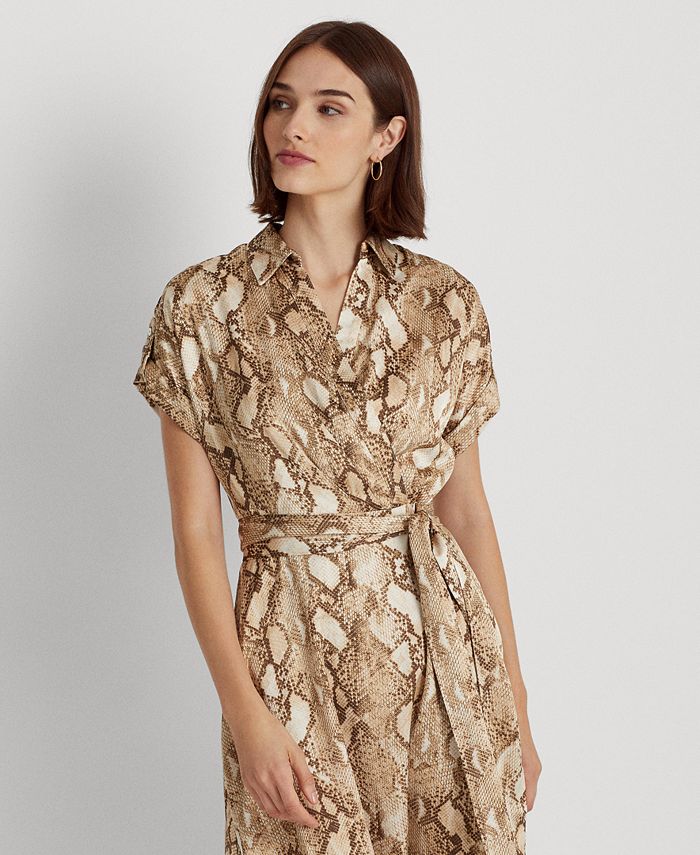 Snakeskin satin hot sale dress