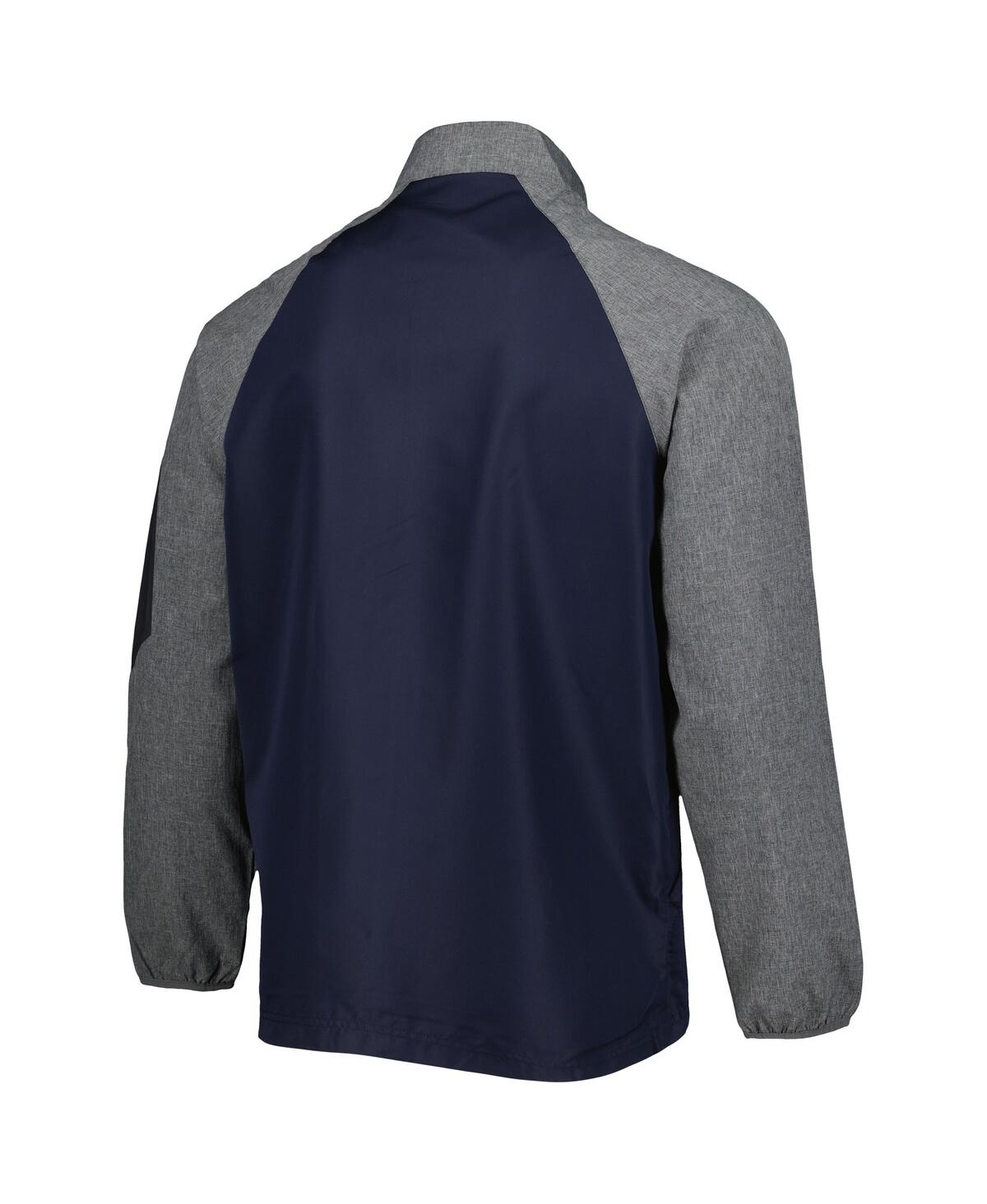DUNBROOKE MEN'S DUNBROOKE NAVY CHICAGO BEARS HURRICANE RAGLAN FULL-ZIP WINDBREAKER JACKET 