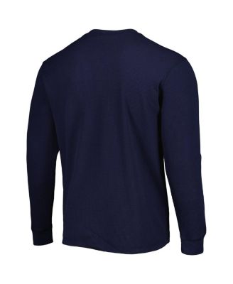 Men's Navy Maverick Thermal Henley Long Sleeve T-shirt
