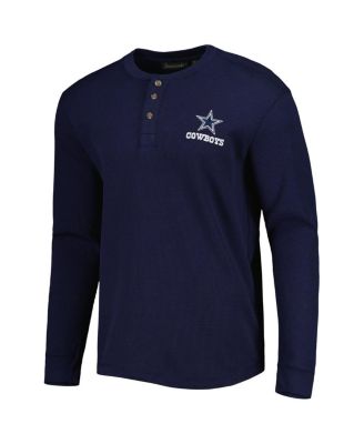 Men's Navy Maverick Thermal Henley Long Sleeve T-shirt