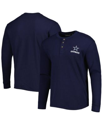 Men's Navy Maverick Thermal Henley Long Sleeve T-shirt