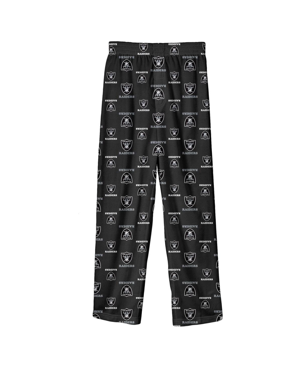 Outerstuff Toddler Boys And Girls Black Las Vegas Raiders Team Color Sleep Pants In Black