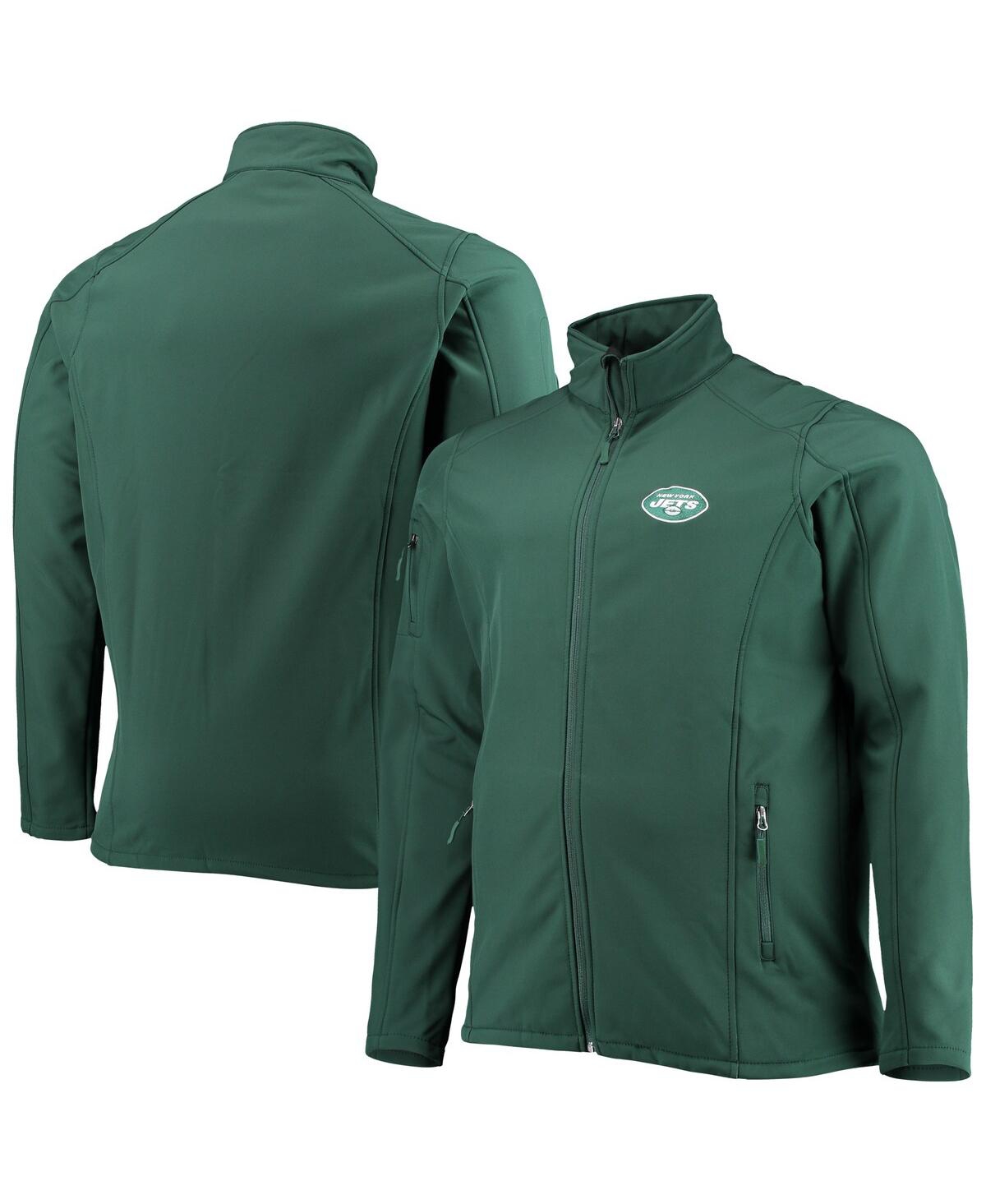 DUNBROOKE MEN'S DUNBROOKE GREEN NEW YORK JETS BIG AND TALL SONOMA SOFTSHELL FULL-ZIP JACKET 