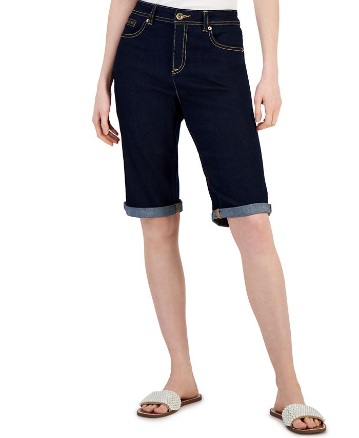 I.N.C. International Concepts Women s Mid Rise Denim Bermuda