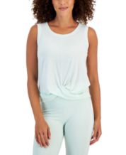 ID Ideology Women's Active Solid Pleated-Back Relaxed Tank Top, Created for  Macy's - Macy's