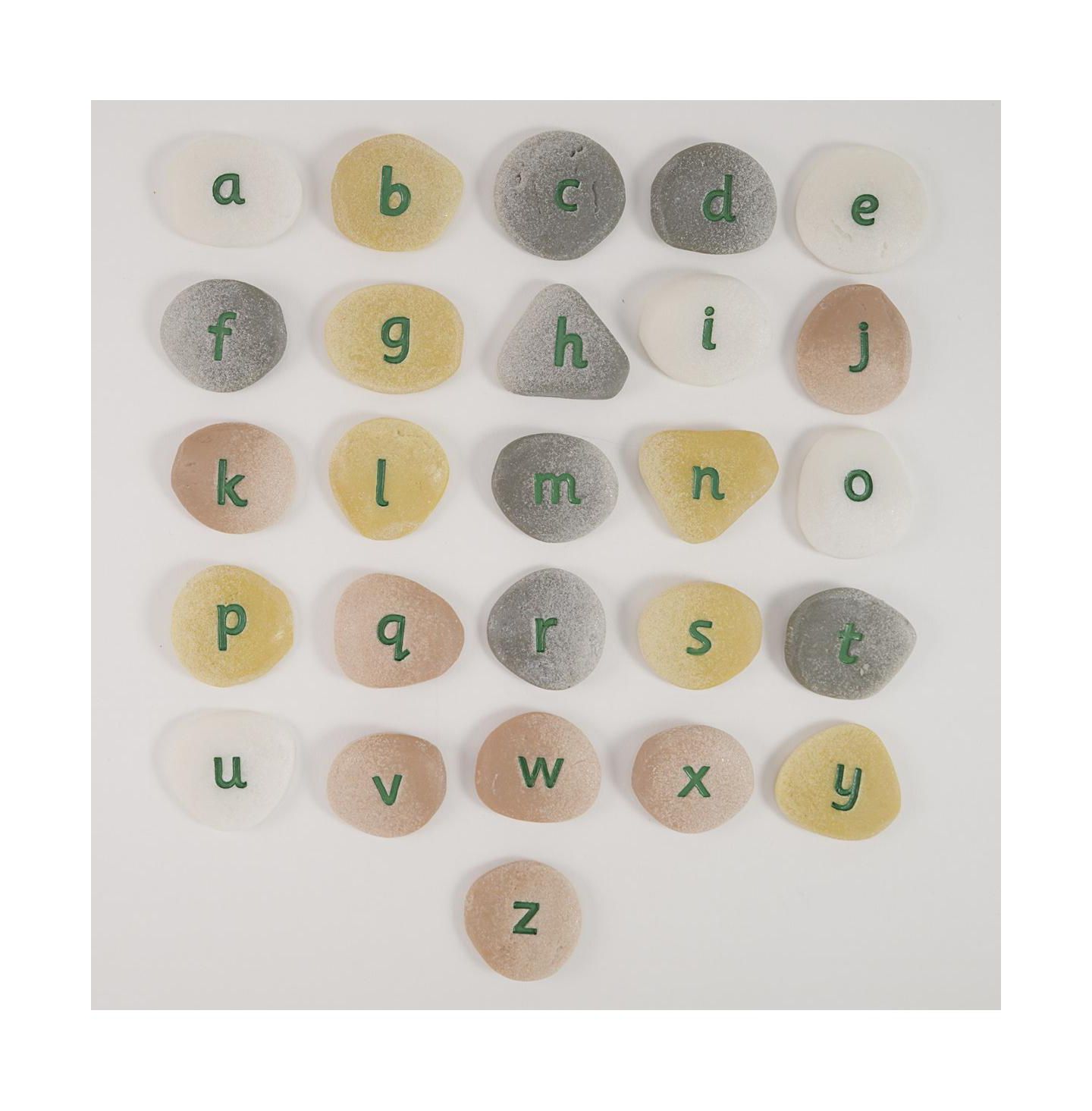 Детские игрушки Yellow Door Lowercase Alphabet Tactile 26-Piece Pebbles, Ages 3+ — фото 2