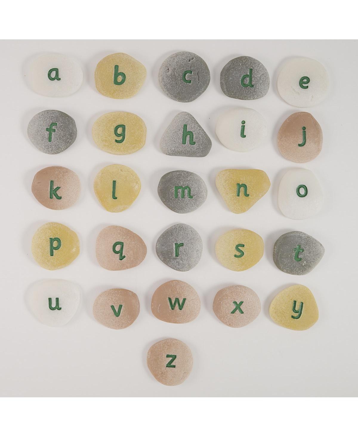 Shop Yellow Door Lowercase Alphabet Pebbles, Set Of 26 In Multicolor