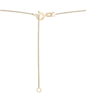 Diamond Pear Solitaire Pendant Necklace (1/4 ct. t.w.) in 14k Gold, 16" + 2" extender