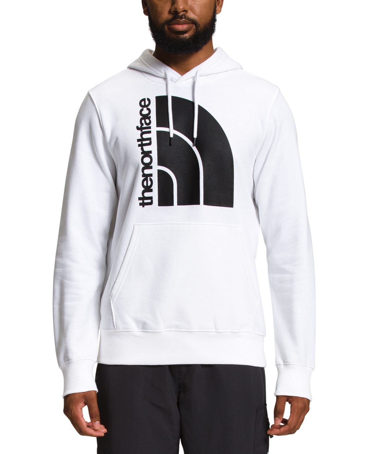 Shop The North Face Men's Jumbo Half Dome Graphic Hoodie In Tnf White,tnf Black