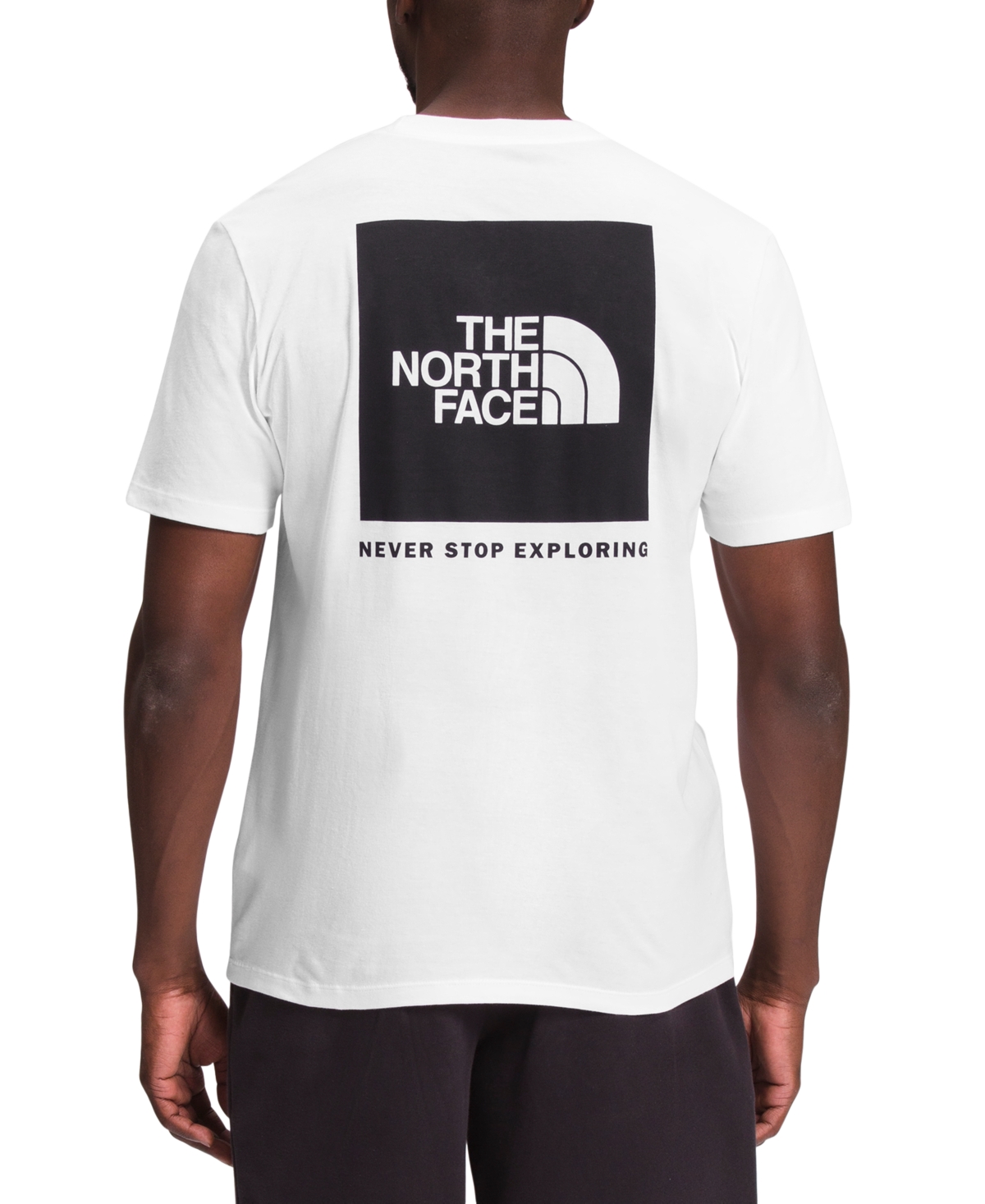 Shop The North Face Men's Box Logo Crewneck Short-sleeve T-shirt In Tnf White,tnf Black