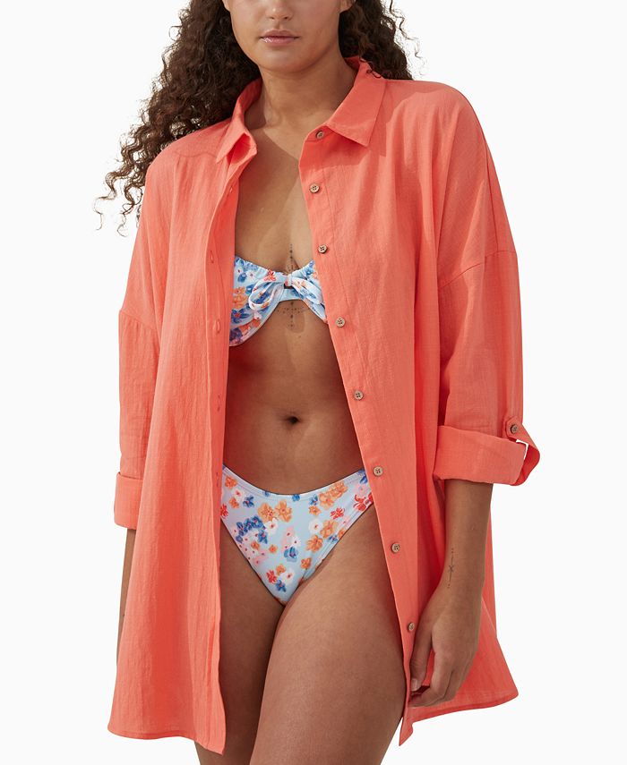 COTTON ON Cotton Swing Beach Shirt Cover-Up - Macy's
