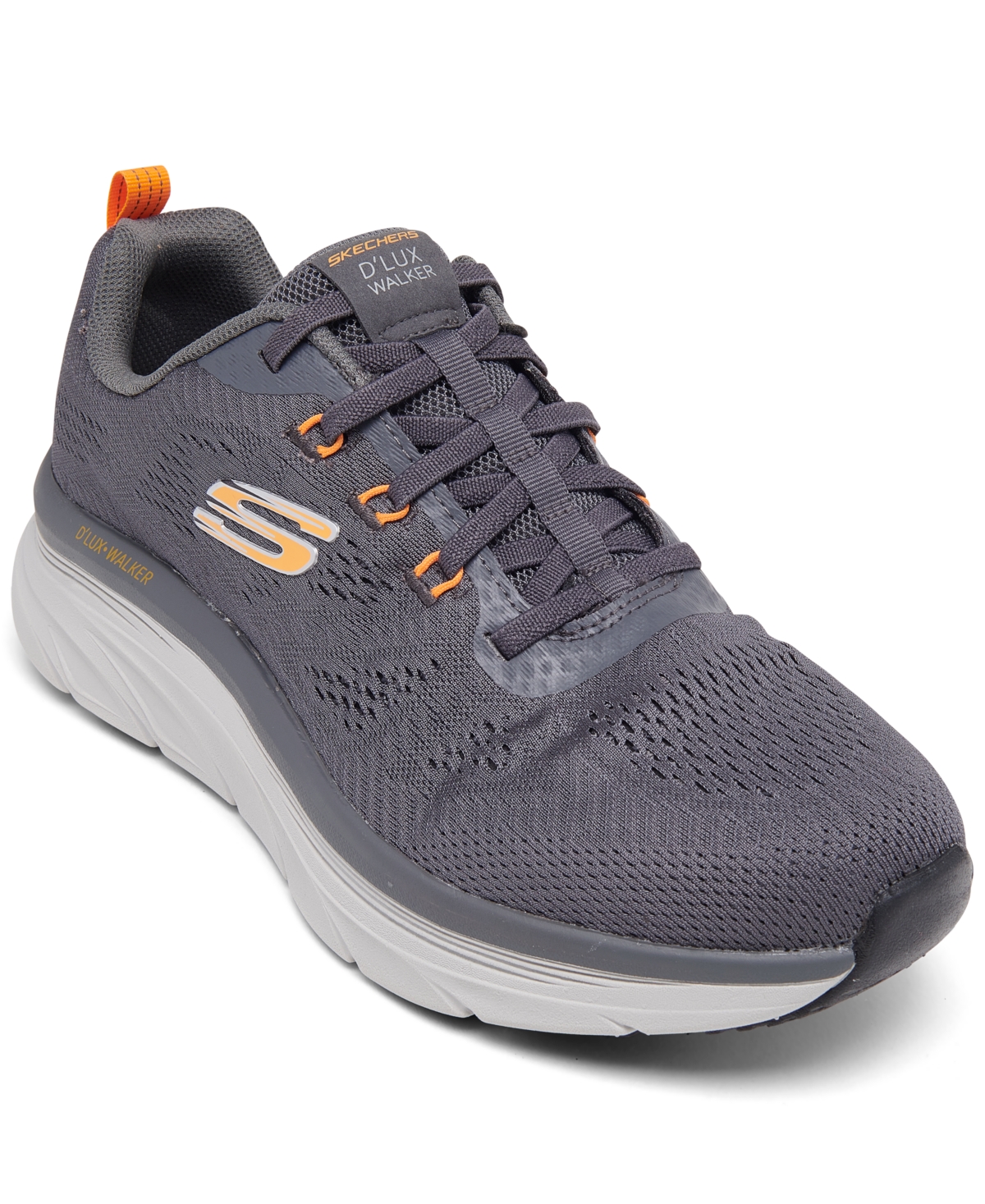 Skechers Men's Relaxed Fit D'lux Walker - Commuter Walking Sneakers From Finish Line In Charcoal Gray