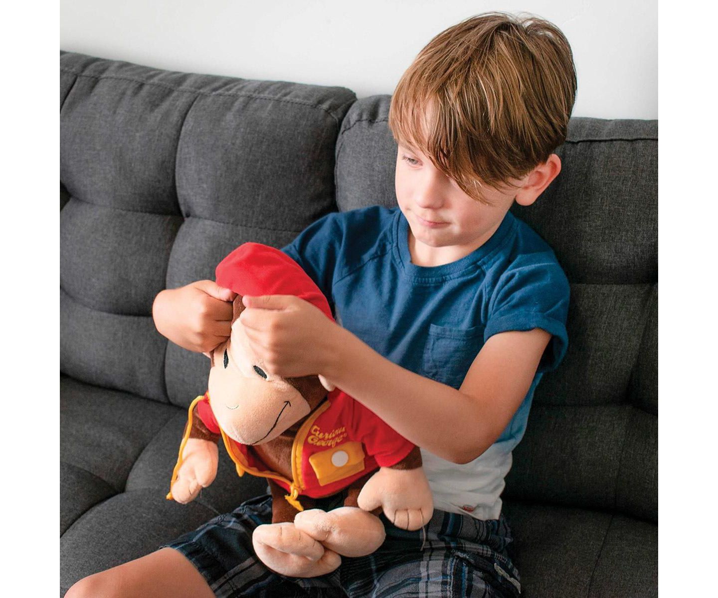 Детская мягкая игрушка Kids Preferred Learn to Dress Curious George Plush — фото 2