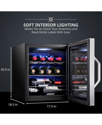 Freestanding Wine Refrigerator, 12 Bottle Wine Cooler