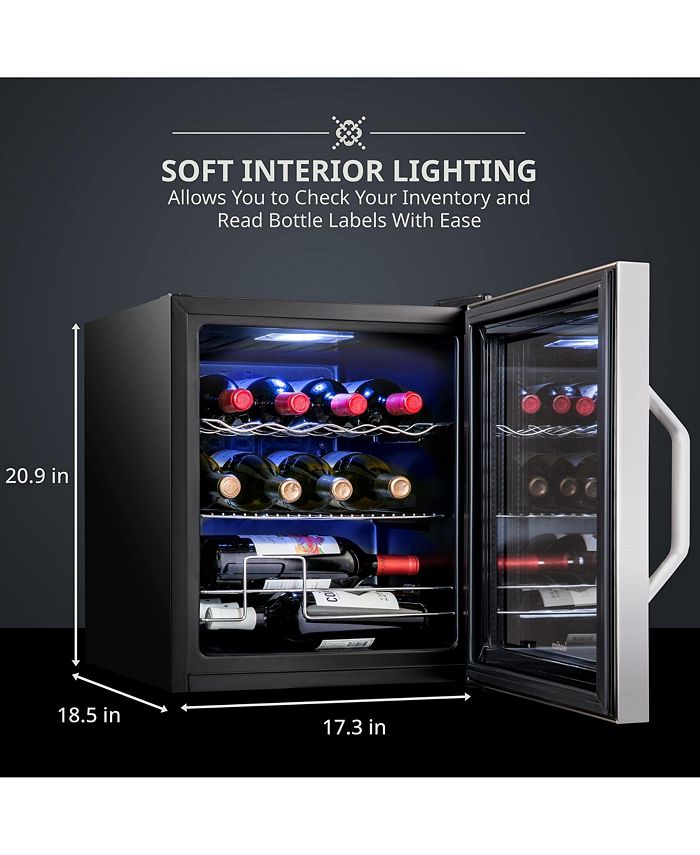 Ivation Freestanding Wine Refrigerator, 12 Bottle Wine Cooler Macy's