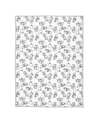Disney Baby WINNIE THE POOH Baby Blanket - Tan/Cream Jersey/Minky