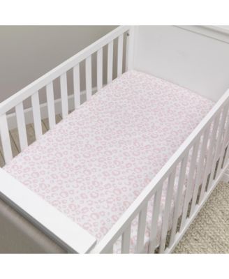 Signature Pink/White Leopard Organic Cotton Fitted Crib Sheet