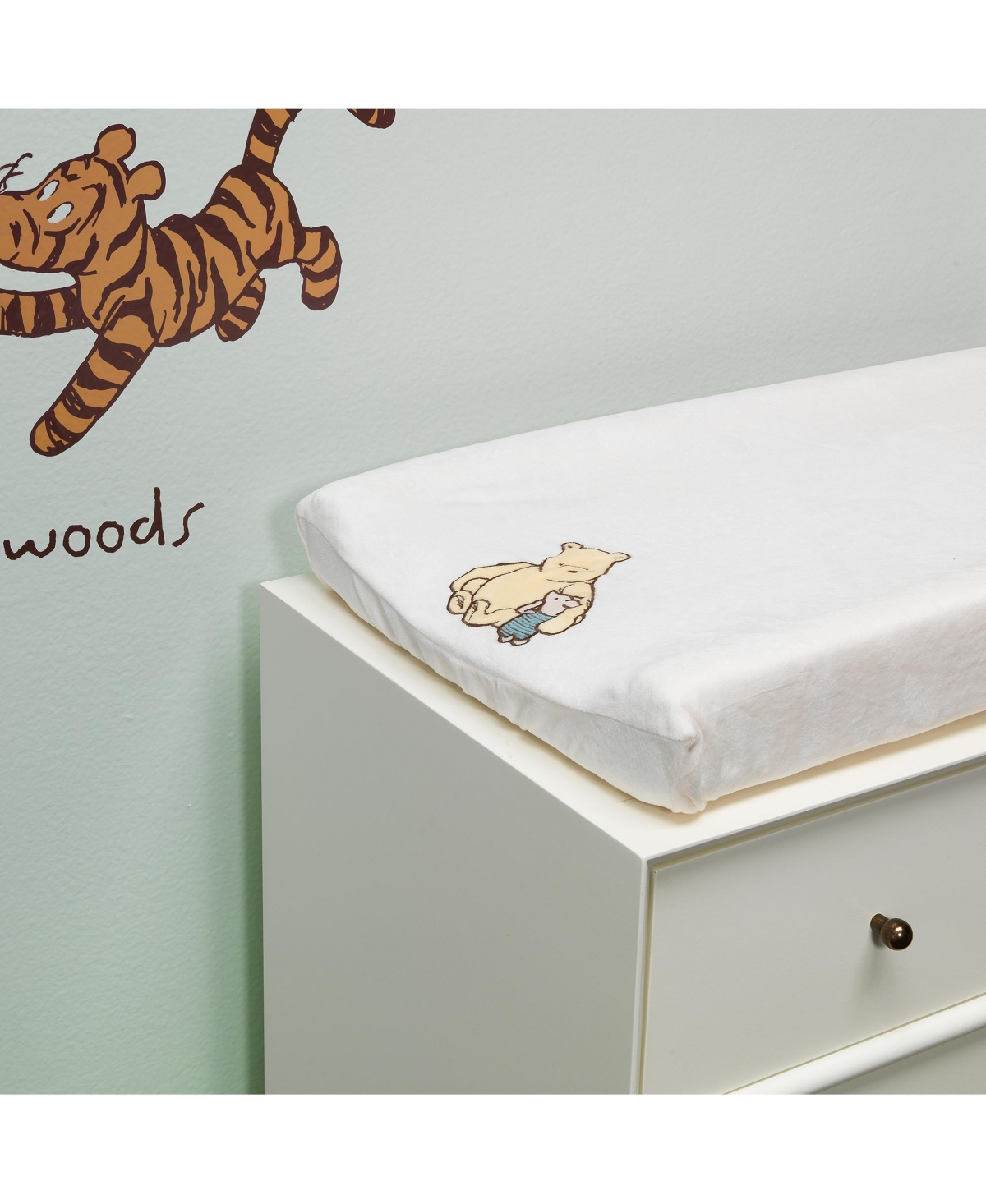 Lambs & Ivy Disney Baby Storytime Pooh Softy White Changing Pad Cover