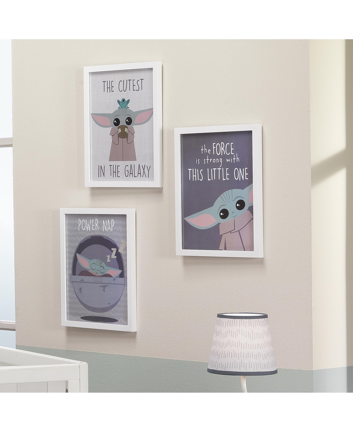 Lambs & Ivy Star Wars The Child/Baby Yoda Unframed Nursery Wall Art Decor 3pc