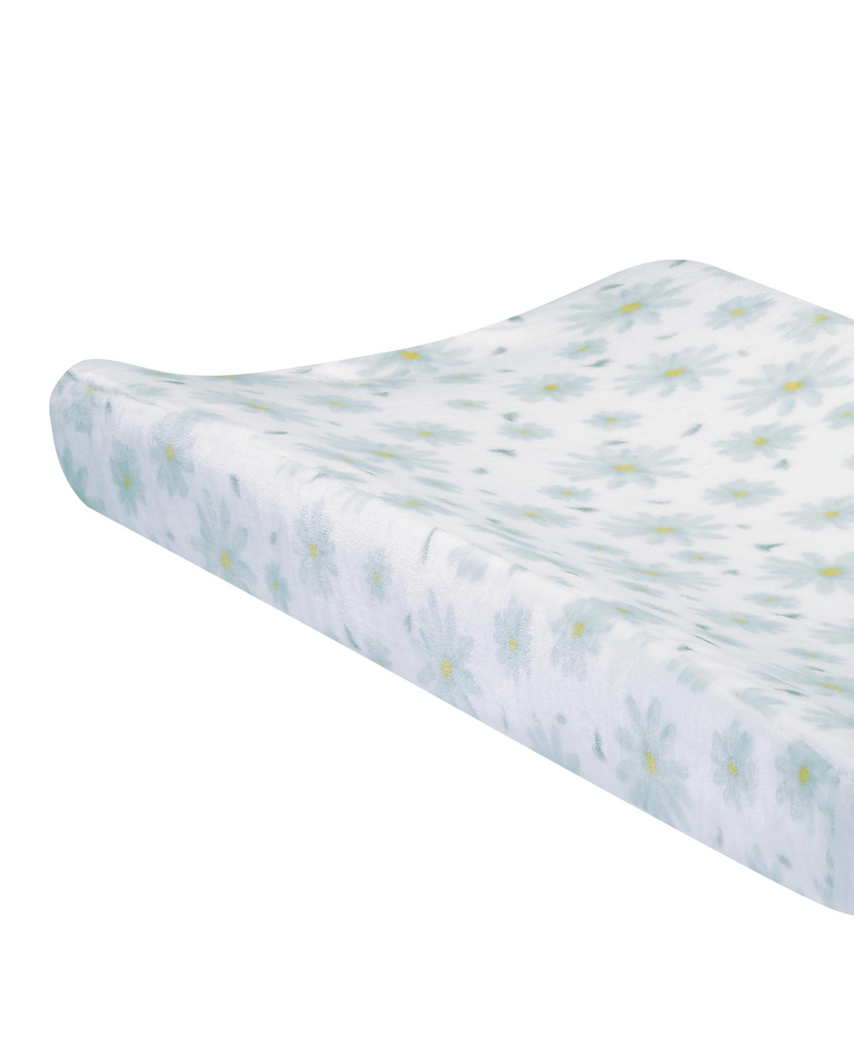 Lambs & Ivy Sweet Daisy White/Blue Flowers Changing Pad Cover
