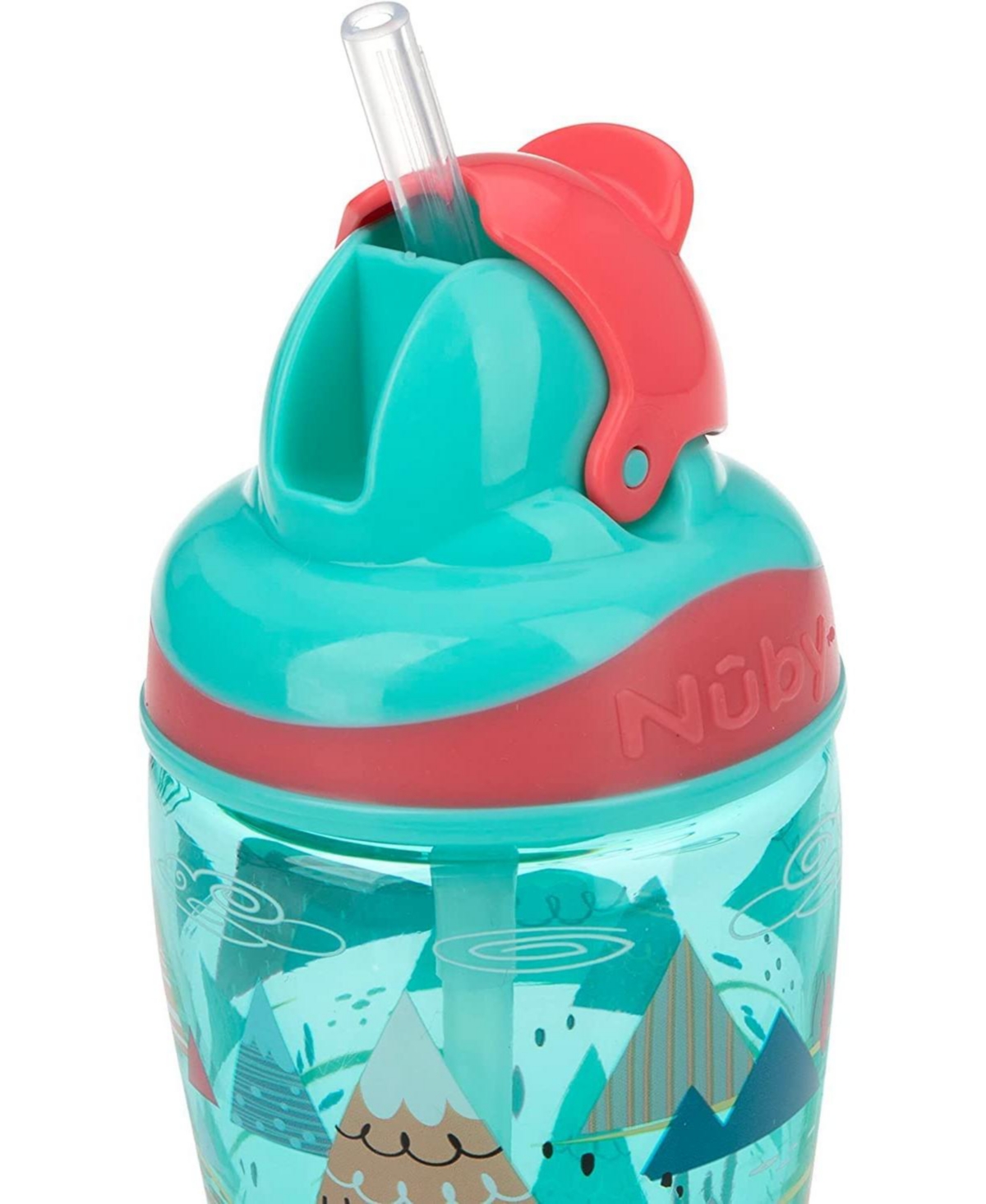 Nuby Toddler Thirsty No-Spill Boost Cup with Soft Straw, 12oz, 2 Pack